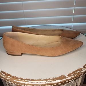 Tan Faux Suede Flats